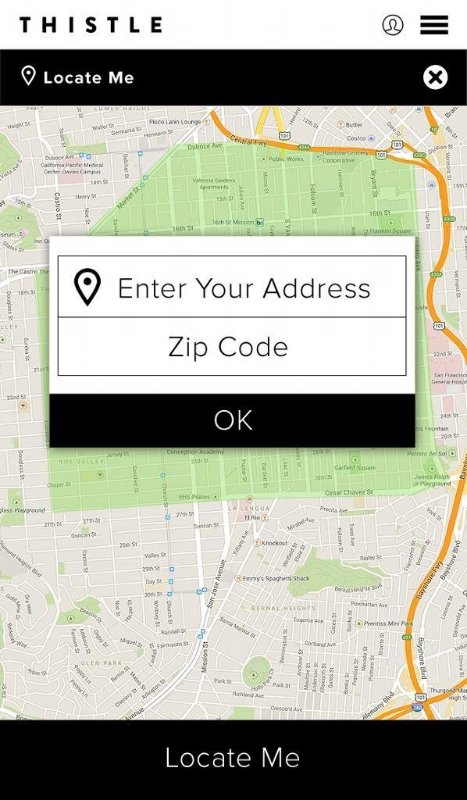 Thistle meal delivery subscription page