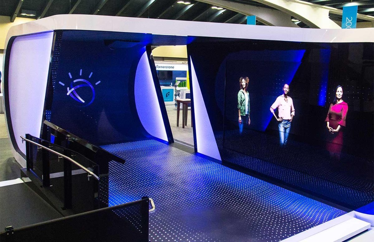 IBM and Salesforce CEOs using the Watson installation